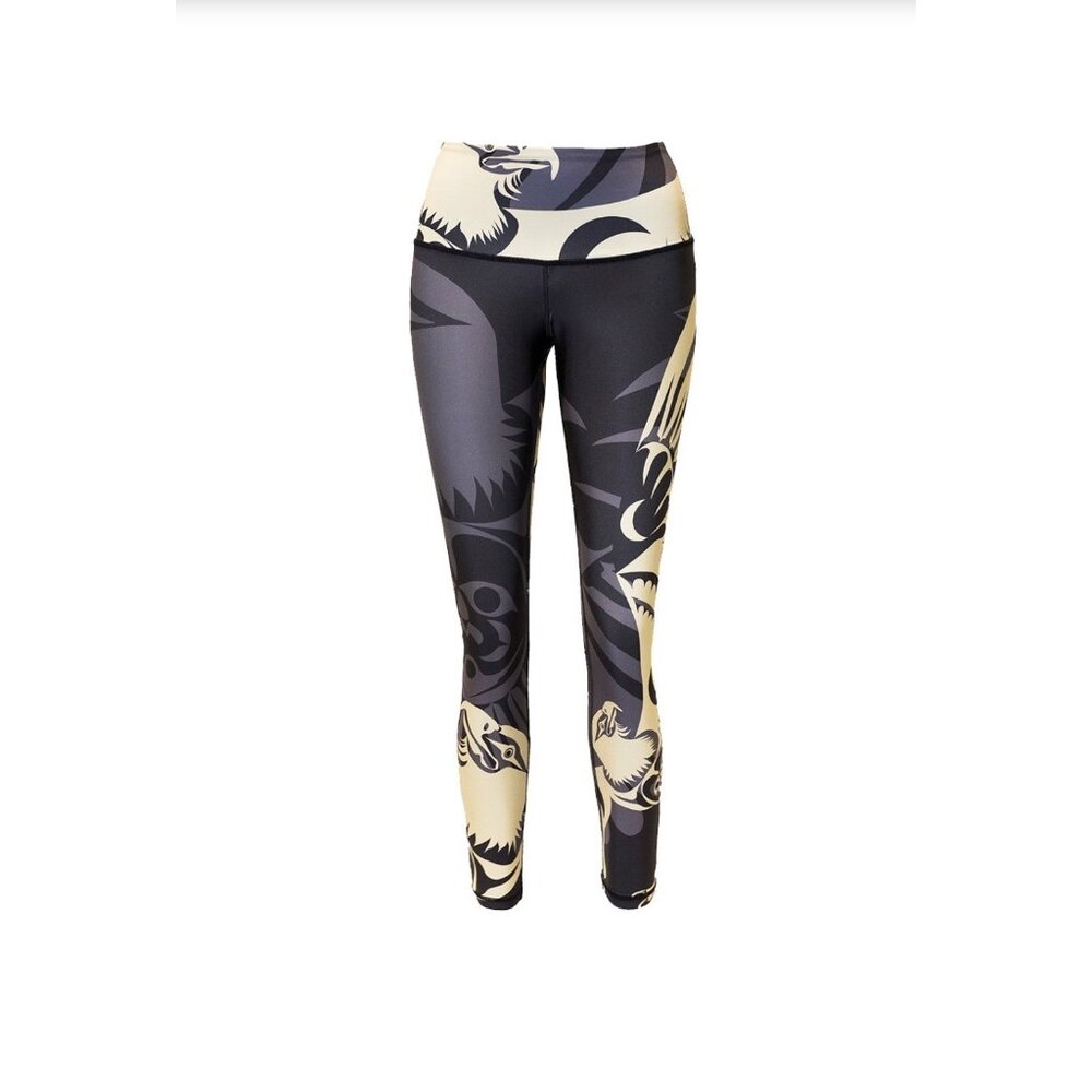 Granville Island Treasures Eagle Gold‎ Full Length Leggings Size Small
